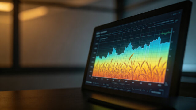 Crop yield heatmap data visualization