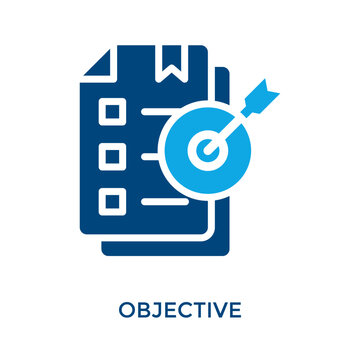 Objective Icon Dual Tone Style. Vector Illustration For Graphic Design