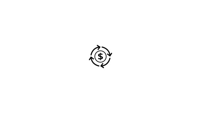 money animated icon animation