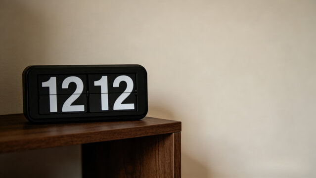 Digital calendar clock with large numbers