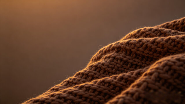 Knitted warm thermal blanket texture