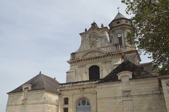 abbey church in saint-florent-le-vieil in anjou in france 