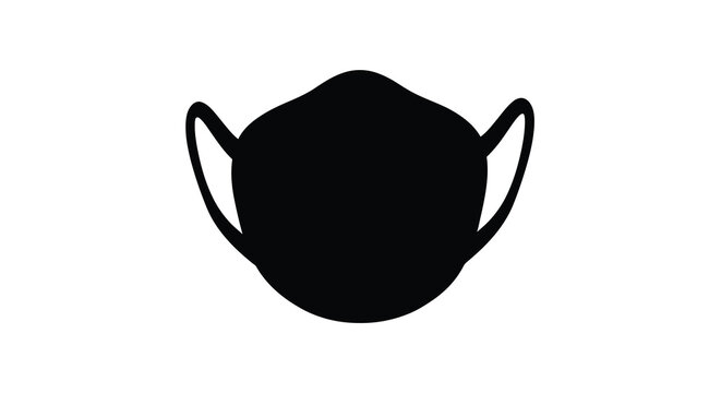 face mask silhouette on white background high quality professional detailed modern elegant stylish clean crisp vibrant colorful digital creative innovative
