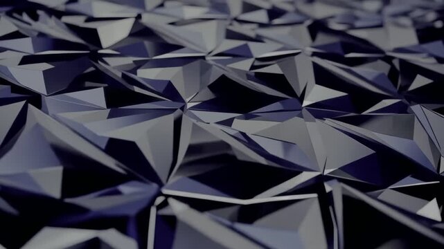 Abstract Geometric Pattern of Blue and Black Triangular Shapes
