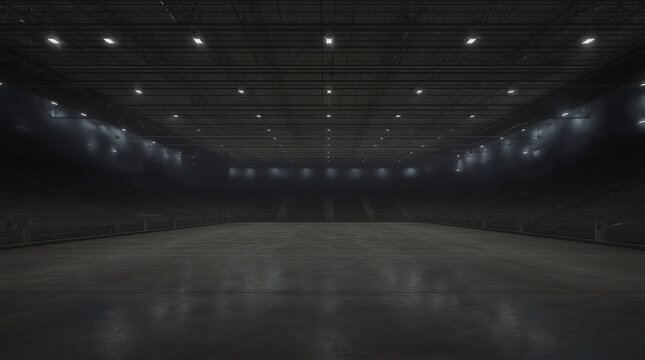 Full spherical hdri panorama 360 degrees of empty exhibition space. backdrop for exhibitions and events. Tile floor. Marketing mock up. 3D render illustration