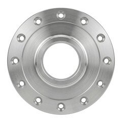 Naklejka premium Metal Flange Component with Fasteners and Micro Components for Aerospace Engineering