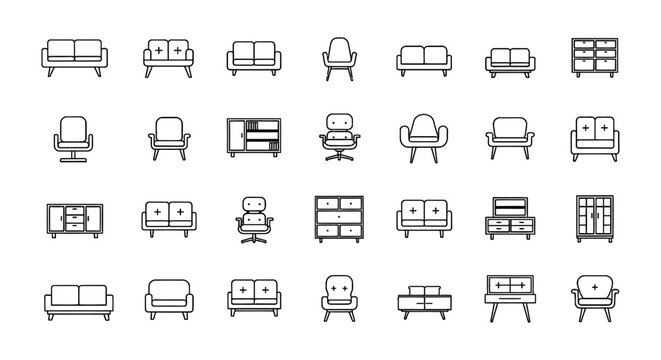 Premium Collection of Architectural Furniture CAD Blocks for 2D CAD Planning and Interior Design Floor Plans Featuring Sofa and Couch Icons for Technical Blueprints