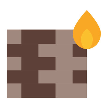 Firewall Vector Flat Icon Design