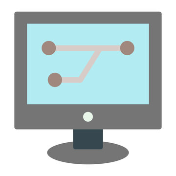 Version Control Vector Flat Icon Design