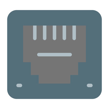 Ethernet Vector Flat Icon Design
