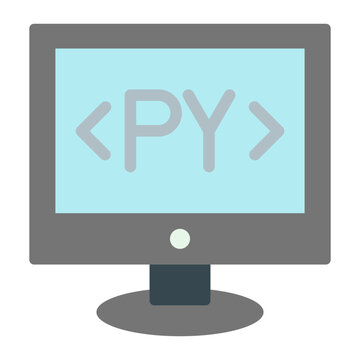 Python Vector Flat Icon Design