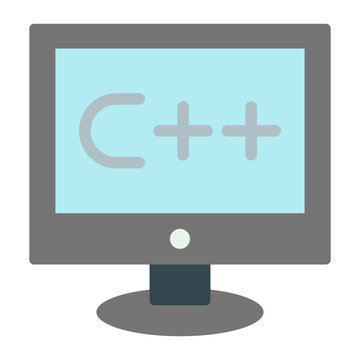 C++ Vector Flat Icon Design