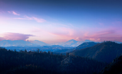 Obraz premium sunset in the mountains,California