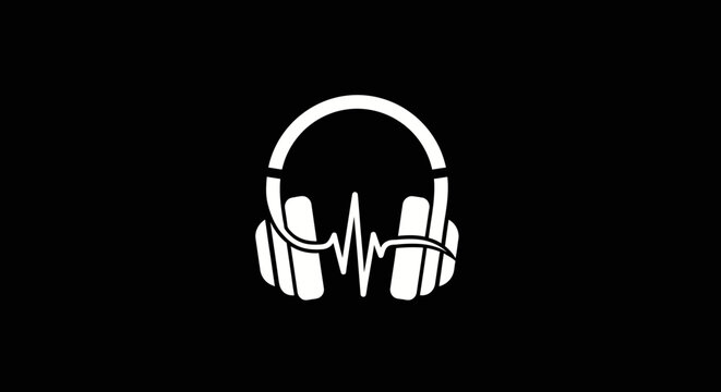 Headphones with sound wave design.
