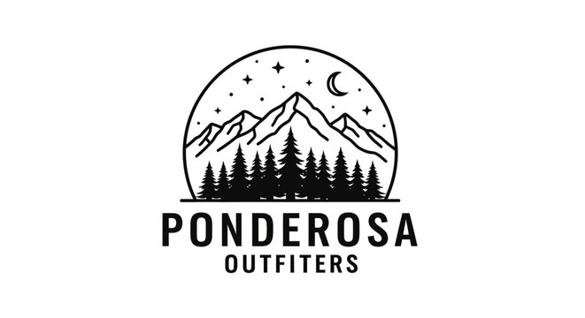 Ponderosa Outfitters Logo Design.