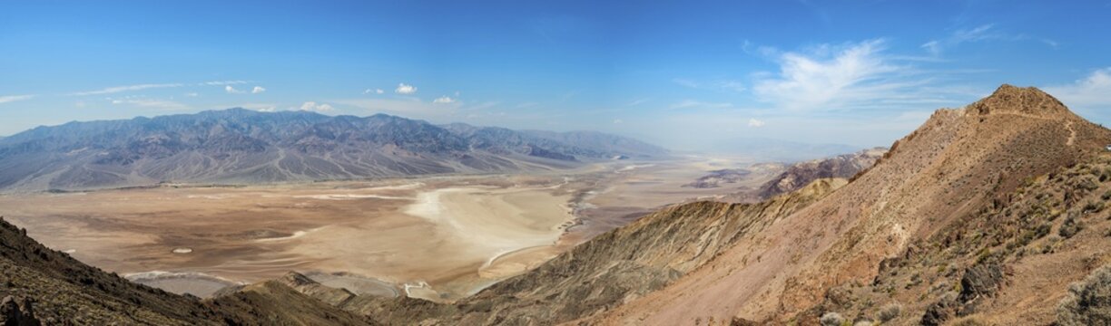 Panorama from Dante's View, viewpoint, Death Valley National Park, Panamint Range behind, Mojave Desert, California, USA