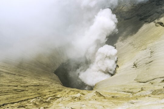Volcanic vent, Mount Bromo, Bromo Tengger Semeru National Park, Java, Indonesia