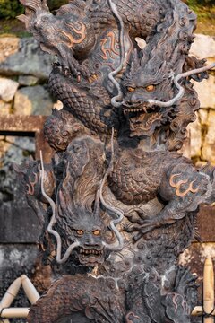 Twin Dragon Statue, Kiyomizu-dera Temple, Buddhist Temple, Kyoto, Japan