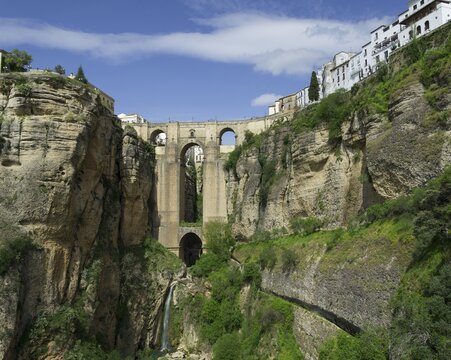 El Tajo Canyon and El Puente Nuevo bridge, Ronda, Malaga province, Andaluc&iacute;a, Spain