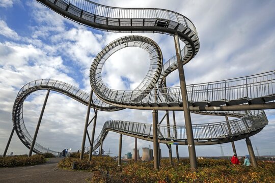 Tiger and Turtle, Magic Mountain at Heinrich-Hildebrand-H&ouml;he, Angerpark, Duisburg, Ruhr Area, North Rhine-Westphalia, Germany