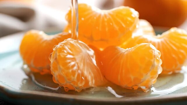 Juicy Mandarin Orange Segments Piled High