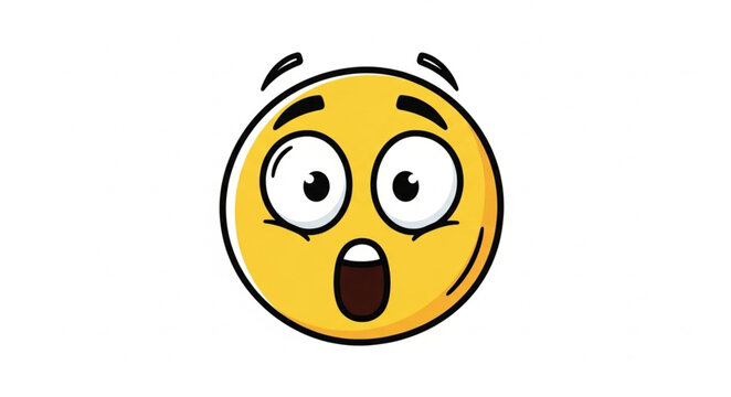 Shocked Emoji Face with Wide Eyes and Open Mouth.