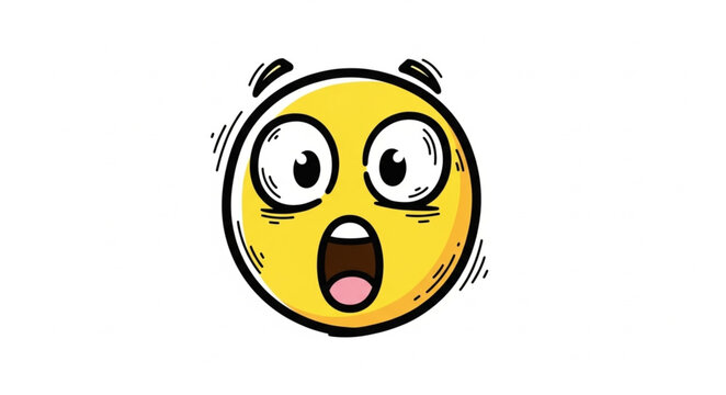 Shocked Emoji Face with Wide Eyes and Open Mouth.