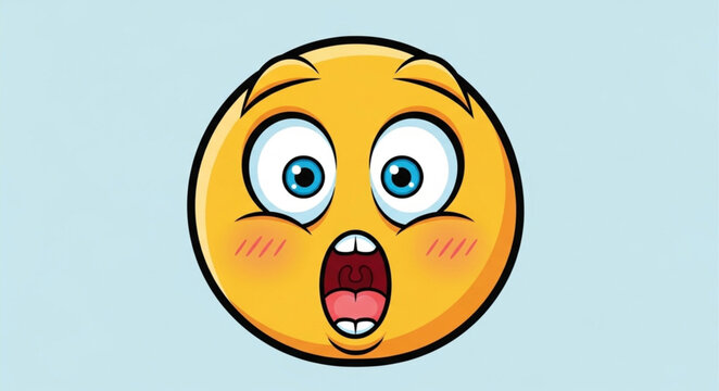 Shocked Emoji Face with Wide Eyes and Open Mouth.