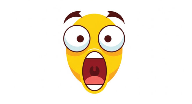 Shocked Emoji Face with Wide Eyes and Open Mouth.