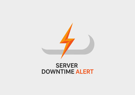 Server downtime alert icon symbol.