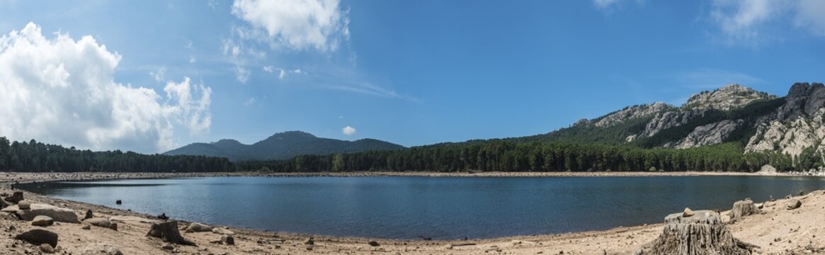 Dry Barrage de l'Ospedale, Dam of Ospedale,  Massif de L'Osp&eacute;dale, Ospedale Massif, plateau, Porto-Vecchio, D&eacute;partement Corse-du-Sud, Corsica, France