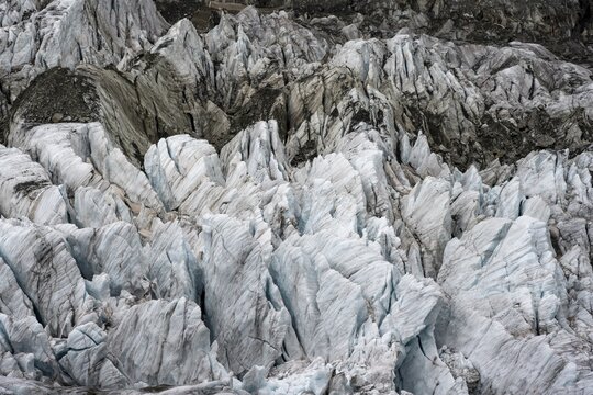 Detail, glacier ice with crevasses, Lower Arctic Sea, Bernese Alps, Bernese Oberland, Switzerland