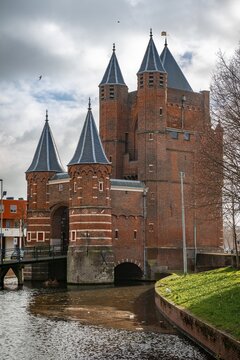 Amsterdamse Poort city gate, Haarlem, North Holland, Netherlands