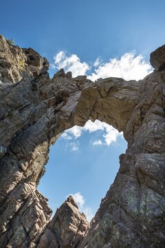 Bomb crater, bomb hole, U Tafonu di u Compuleddu, Trou de la Bombe, Col de Bavella, Bavella massif, Corsica, France