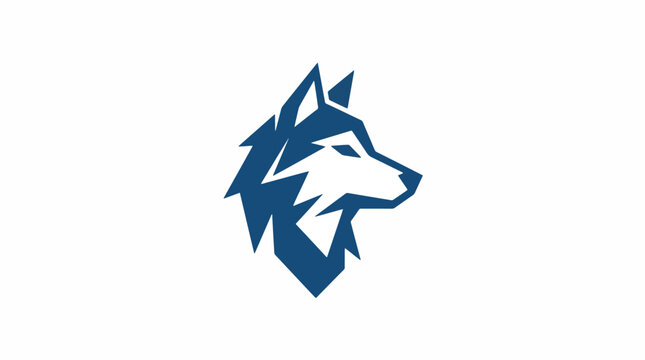Geometric logo of a wolf head facing right.