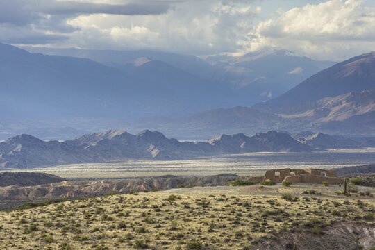 Ruins of a house on the altiplano near Cachi, Salta Province, Argentina