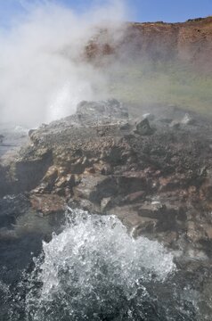 Delidartunguhver hot springs, Reykjadals&aacute;, Iceland, Europe