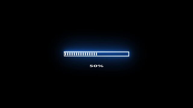 Classic loading progress bar element isolated for video game and interface