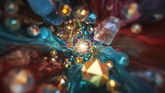 A kaleidoscope of vivid life-inspired colors and shapes, layered depth and luminous detail creating an energetic abstract mood, ultra-realistic, no logos.