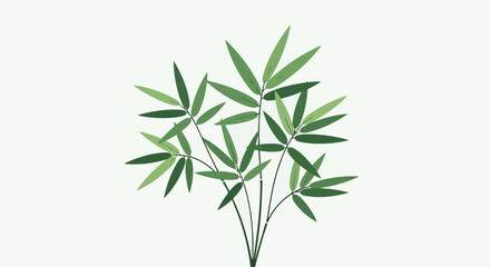Fototapeta premium A minimalist illustration of a bamboo plant