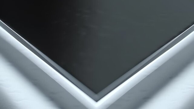 Abstract V Shape Lighting Diffraction Moving Clipped Edge in Dark Studio
