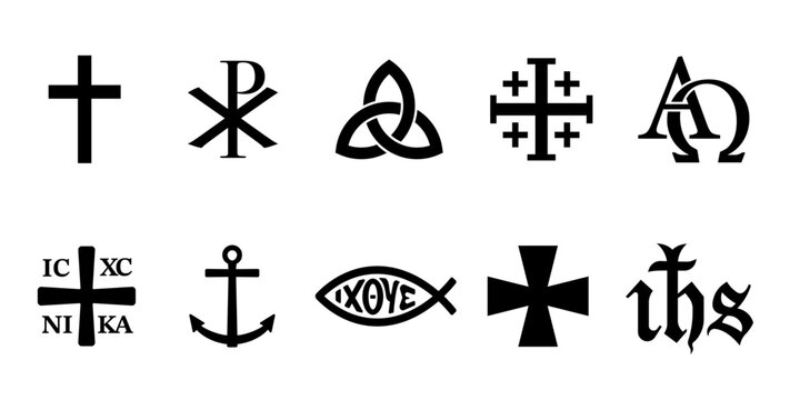 Christian symbols. Christian ancient symbols