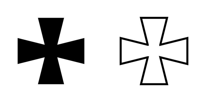 Cross icon set. Cross symbol