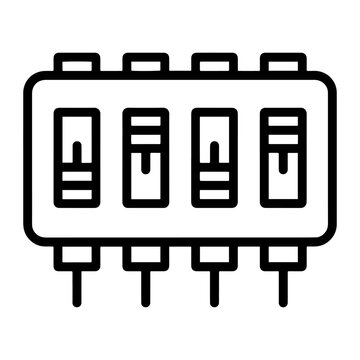 dip switch electronic control icon set