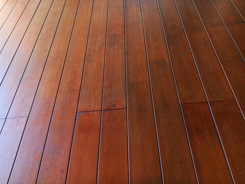Close up abstract texture of outdoor wood deck flooring.