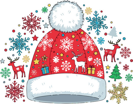 Adobe Illustrator Artwork christmas customize cap