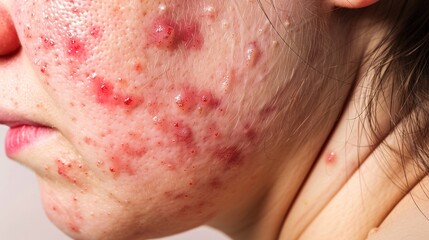 Fototapeta premium Understand Erythema: Causes, Typical Symptoms, Effective Relief and Skincare Tips for Red Skin Conditions