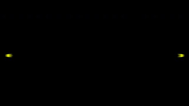 Minimal animated yellow connector plug icon joining into a rounded capsule shape on a black background