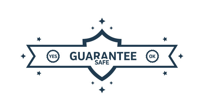 Guarantee, safe, warranty, label, icon, vector, 100% guarantee, secure, badge, emblem
