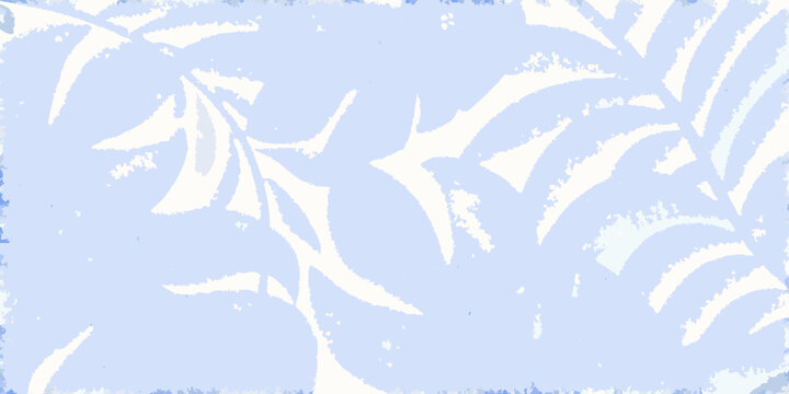 delicate botanical pattern with white leaves on light blue background high quality professional detailed modern